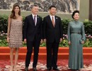 La Primera Dama y el Presidente, en la recepción ofrecida por Xi Jinping