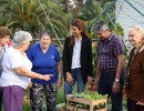 Juliana Awada visitó un hogar de adultos mayores en Bella Vista