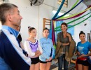 Juliana Awada compartió un encuentro con jóvenes atletas en el partido bonaerense de Moreno