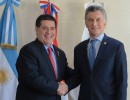 Macri tuvo una reunión bilateral con el presidente de Paraguay