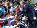 El Presidente encabezó el acto de reinauguración del parque temático República de los Niños