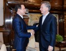 El presidente Mauricio Macri recibió al alcalde de San Pablo