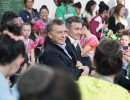 El Presidente sorprendió con una visita a los jóvenes que participan de los Juegos Evita