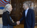 El Presidente recibió a la reconocida ambientalista y conservacionista Jane Goodall
