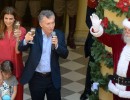 El Presidente compartió un brindis por las Fiestas con personal de Casa Rosada