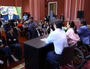 Michetti y Lenín Moreno por la discapacidad