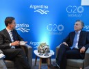 Macri, junto a la reina Máxima y el primer ministro de los Países Bajos