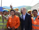 El Presidente recorrió las obras de reconstrucción de la localidad jujeña de Volcán, arrasada por un alud hace un año