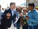 El Presidente recorrió las obras de reconstrucción de la localidad jujeña de Volcán, arrasada por un alud hace un año