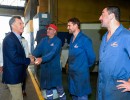 El Presidente recorrió una fábrica de máquinas agrícolas