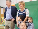 El Presidente visitó un Jardín de Infantes en Las Rosas, Santa Fe