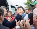 Mauricio Macri recorrió obras de pavimentación en Las Rosas