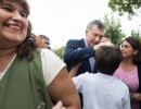 Mauricio Macri recorrió obras de pavimentación en Las Rosas