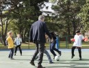 El Presidente recibió a chicos que saldrán a la cancha con los jugadores de la Selección en el Mundial 