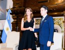 Juliana Awada en la recepción del Presidente del Consejo de Ministros de Italia, Giuseppe Conte