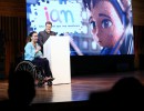 Michetti participó de la presentación de un corto sobre discapacidad dirigido por Campanella 