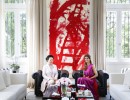 Juliana Awada se reunió en Olivos con la primera dama China