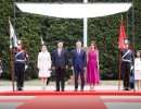 El presidente Macri y la primera dama recibieron en Olivos al presidente de China