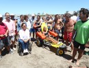 Michetti recorrió playas accesibles para personas con discapacidad