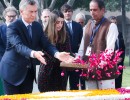 El presidente Macri rindió homenaje al Mahatma Gandhi