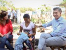 Macri visitó una huerta comunitaria en un pequeño pueblo de Santiago del Estero