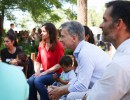 Macri visitó una huerta comunitaria en un pequeño pueblo de Santiago del Estero