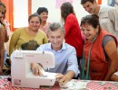 Macri visitó una huerta comunitaria en un pequeño pueblo de Santiago del Estero