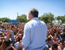 Macri visitó una huerta comunitaria en un pequeño pueblo de Santiago del Estero