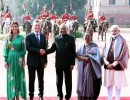 El presidente Macri fue recibido con honores en India