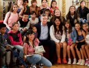 El Presidente recibió a chicos de un merendero de Florencio Varela