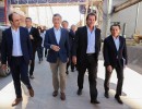 Macri visitó una planta de procesamiento de soja en Timbúes, Santa Fe