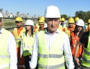 El Presidente recorrió la obra de construcción del Viaducto Mitre