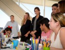 Juliana Awada visitó el Centro Barrial de Juventud Balcarce en Vicente López