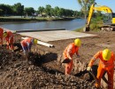 Continúan los trabajos en el río Salado para recuperar hectáreas productivas
