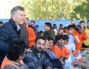 Macri compartió un asado con trabajadores del Paseo del Bajo