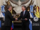 El presidente Mauricio Macri recibió a su par de Colombia