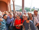 El presidente Alberto Fernández recibió a jubilados de Hurlingham