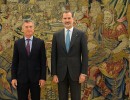 El presidente Macri fue recibido por el Rey Felipe VI de España