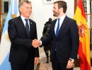 Macri se reunió con el titular del Partido Popular de España