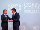 Macri fue recibido por su par español en Madrid durante la Cumbre de Cambio Climático