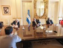 El Presidente se reunió con los principales empresarios y sindicalistas del sector de transporte automotor de cargas