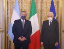 El presidente Alberto Fernández se reunió con su par de Italia Sergio Mattarella en el Palacio del Quirinal