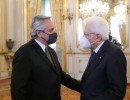 El presidente Alberto Fernández se reunió con su par de Italia Sergio Mattarella en el Palacio del Quirinal
