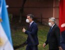 Argentina y España tienen un lazo indisoluble, afirmó Alberto Fernández al recibir en la Casa Rosada a Pedro Sánchez