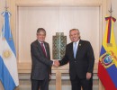 El Presidente mantuvo una reunión bilateral con su par de Ecuador, Guillermo Lasso