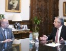 El presidente recibió este mediodía al jefe de Gabinete de la provincia de Buenos Aires, Martín Insaurralde