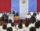 “Nunca olviden el compromiso que tienen con el pueblo de la Nación argentina”, pidió el presidente a los recién graduados de las Fuerzas Armadas​