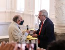 El presidente realizó un homenaje a Roberto Di Sandro en el brindis con los periodistas acreditados de Casa Rosada