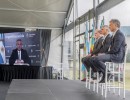 El presidente celebró la inauguración de una línea de producción de Loma Negra con una inversión de 350 millones de dólares