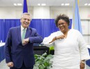 El presidente se reunió con la primera ministra de Barbados para profundizar en la agenda por el cambio climático